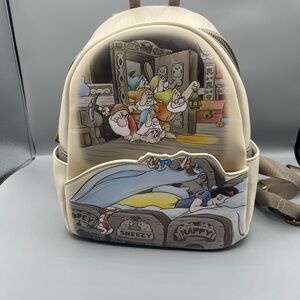Loungefly Cream Snow White and the Seven Dwarfs Backpack